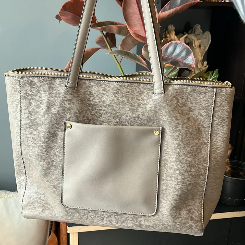 A New Day Elegant Taupe Tote Bag - Picture 7 of 14